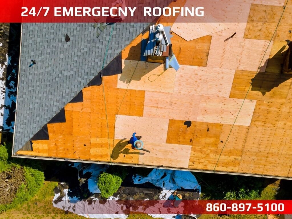 Roof repair Waterbury CT on a 06705 home