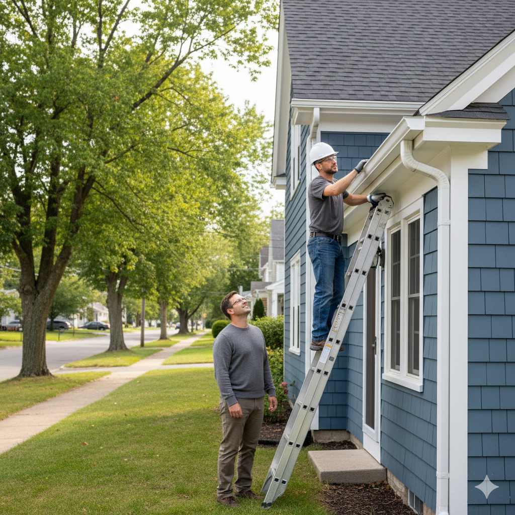 Prevention tips for Waterbury homeowners inspecting gutters and fascia boards