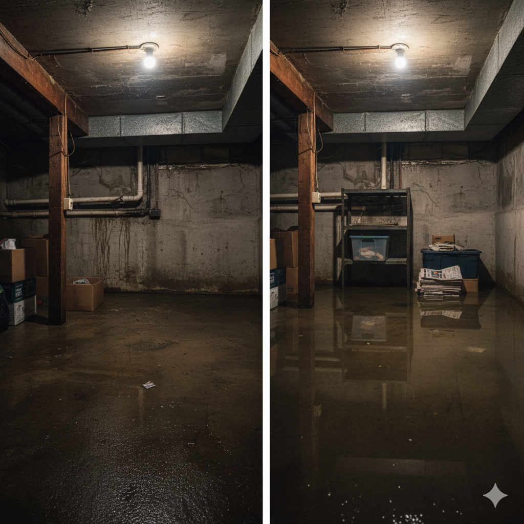 Damp vs Flooded