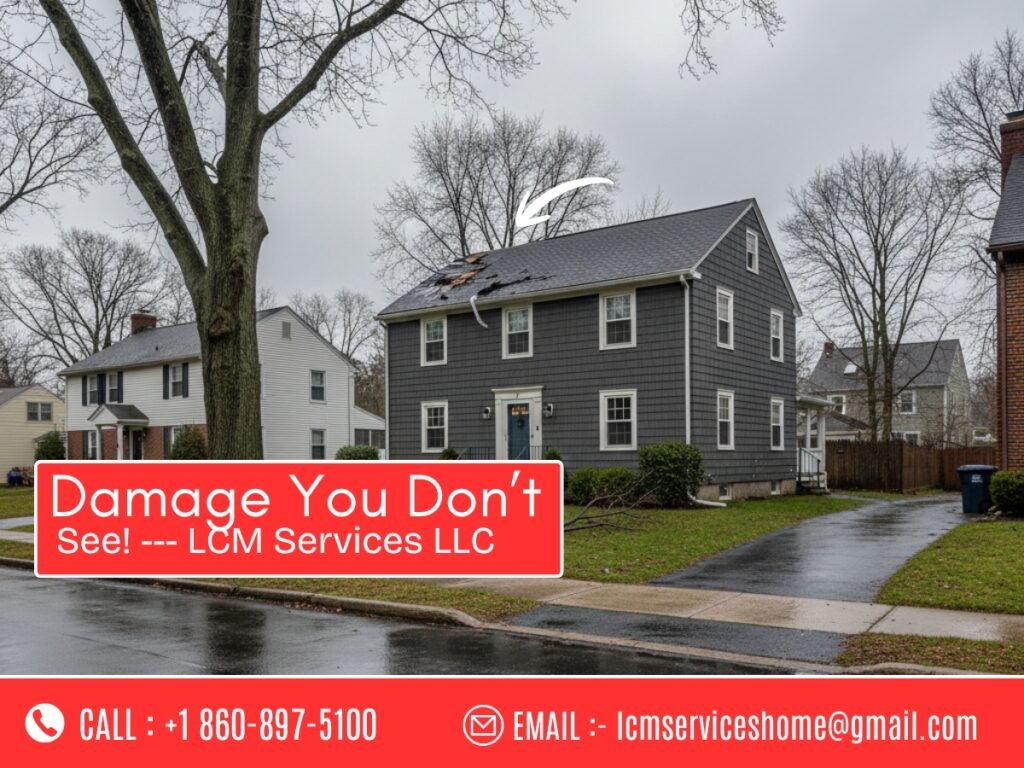 Hidden storm damage on a Waterbury CT home after heavy weather