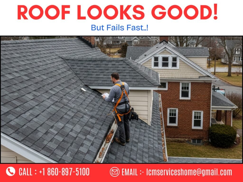 Roof inspection revealing hidden issues on a Waterbury CT home