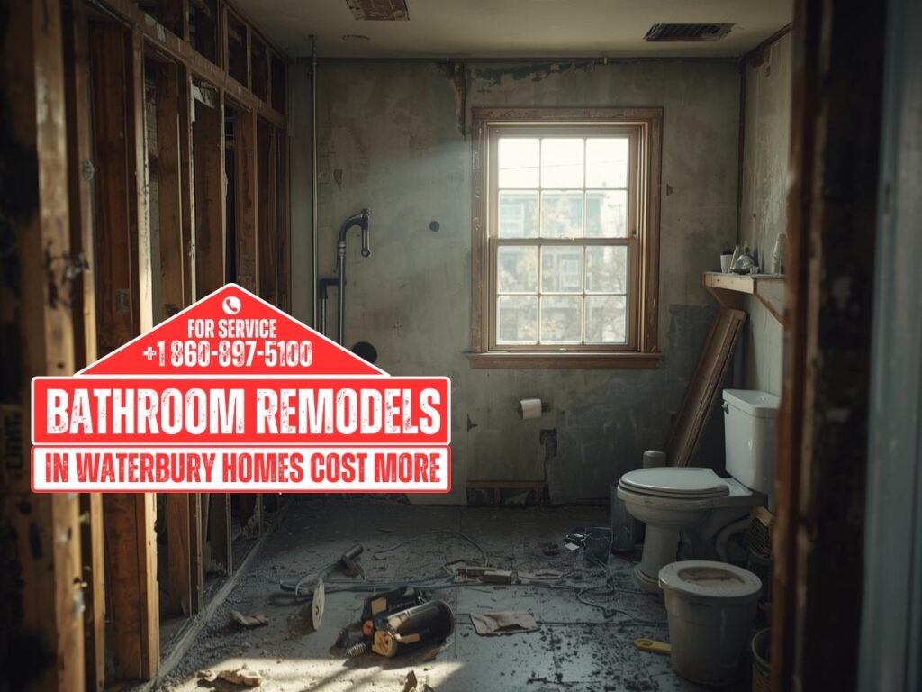 Bathroom remodeling cost factors in older Waterbury CT homes