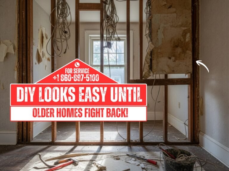 DIY remodeling uncovering hidden damage in an older Waterbury home
