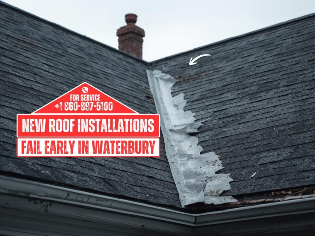 Early roof installation problems found in Waterbury CT homes
