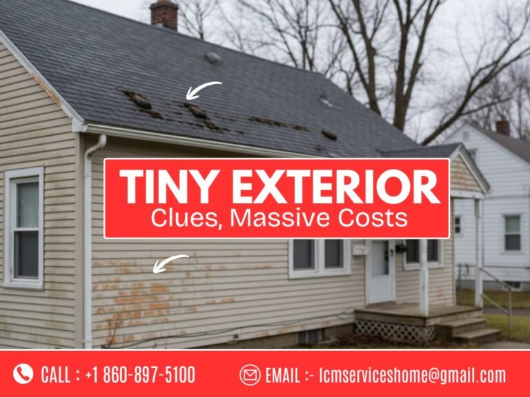 Early signs of exterior failure on a home in Atwood Ave, Waterbury, CT