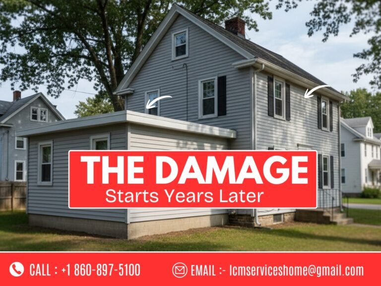 House addition causing siding stress on an older Waterbury home