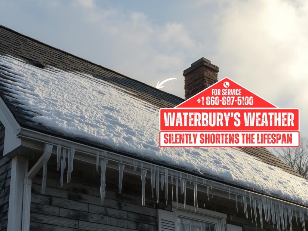 How Waterbury weather damages new roof installations over time