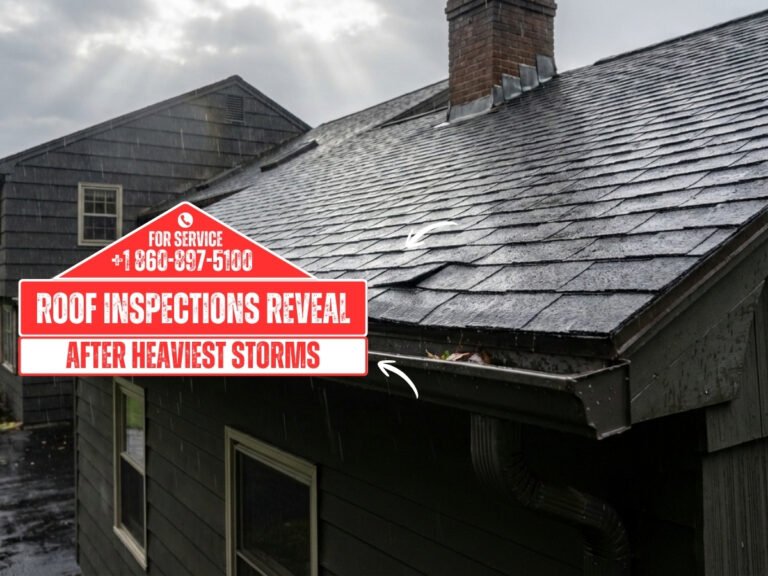 roof inspection after Connecticut storm revealing hidden damage