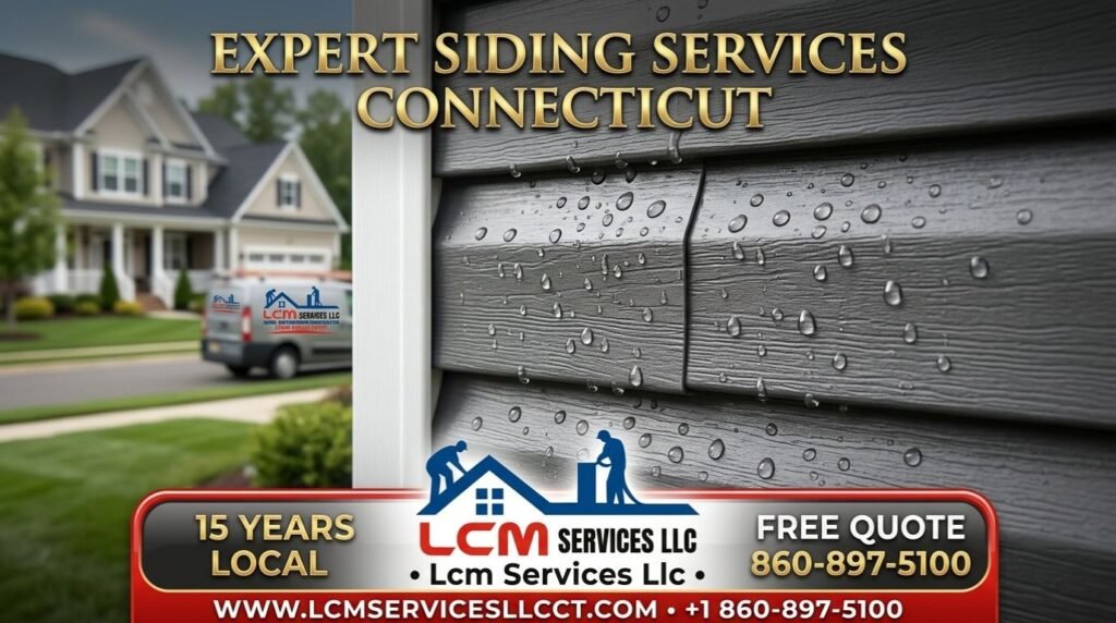 Close-up of premium vinyl siding with weather protection – Expert Siding Installation Connecticut by Lcm Services Llc