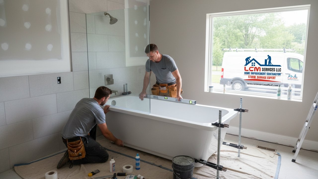 Installing new bathtub and shower enclosure in CT