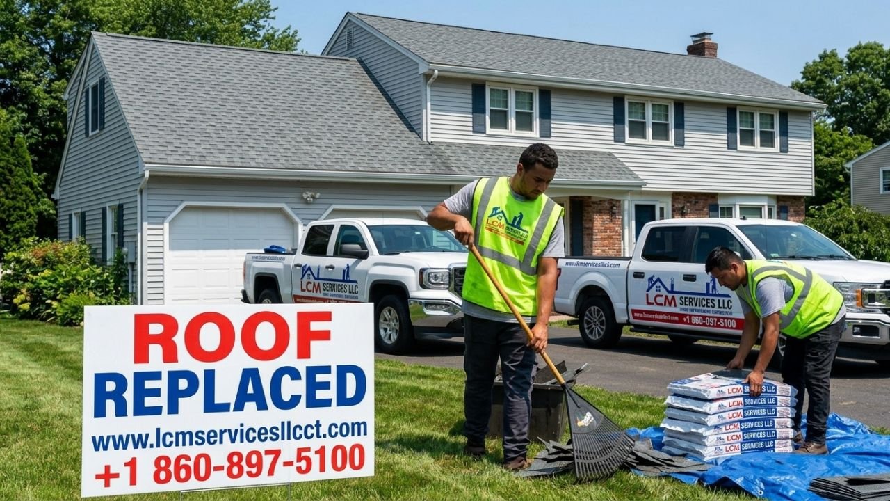 Shingle roof replacement in Central Connecticut – LCM Services LLC.